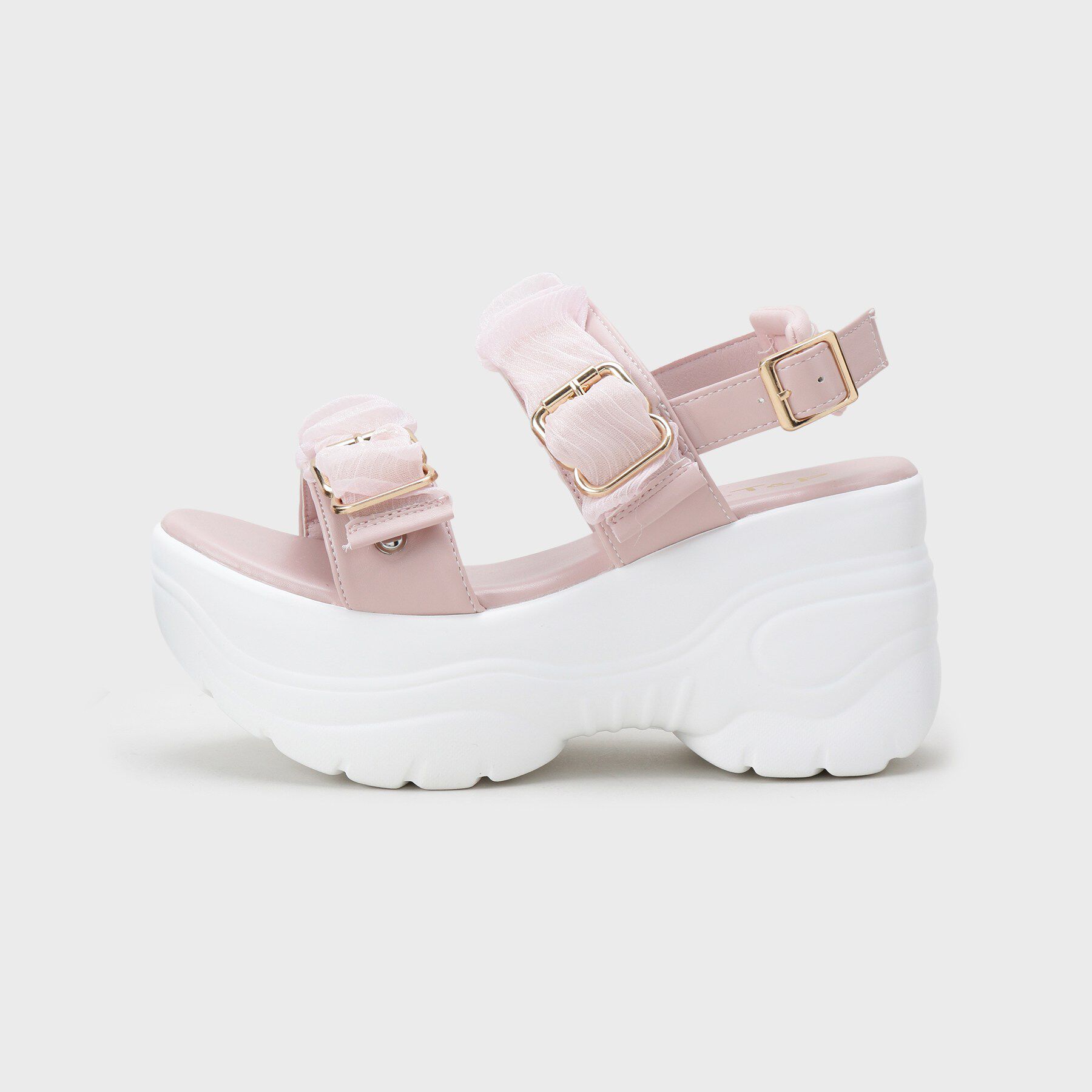 csT&P「厚底シアーギャザーベルトサンダル」|サンダル|