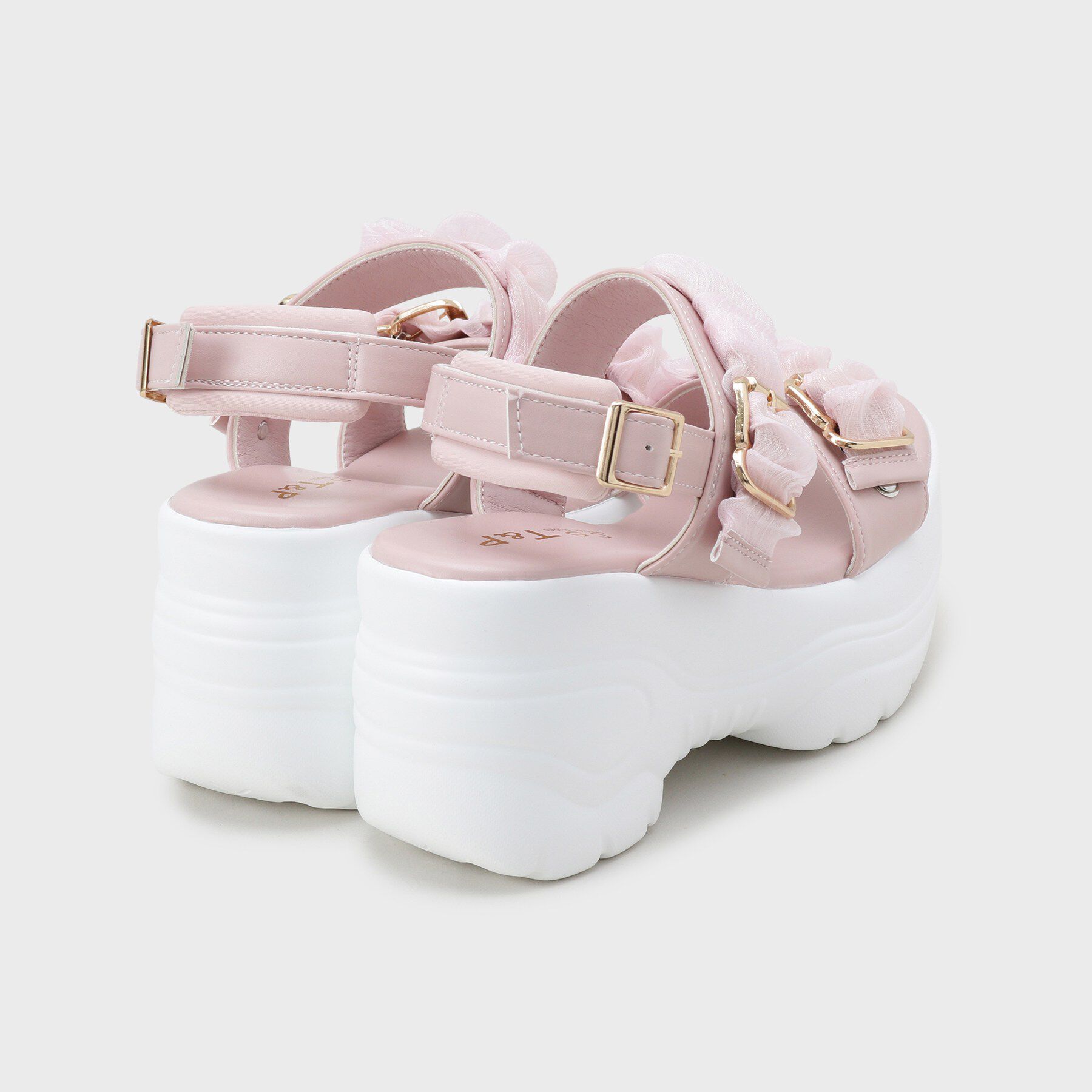 csT&P「厚底シアーギャザーベルトサンダル」|サンダル|