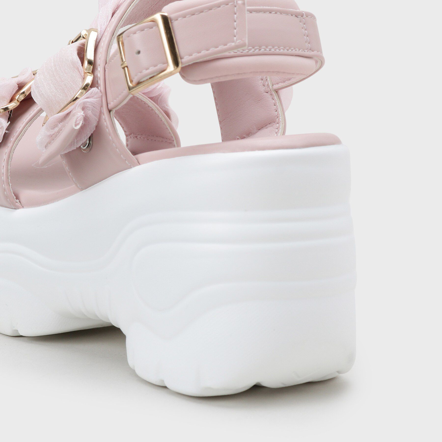 csT&P「厚底シアーギャザーベルトサンダル」|サンダル|