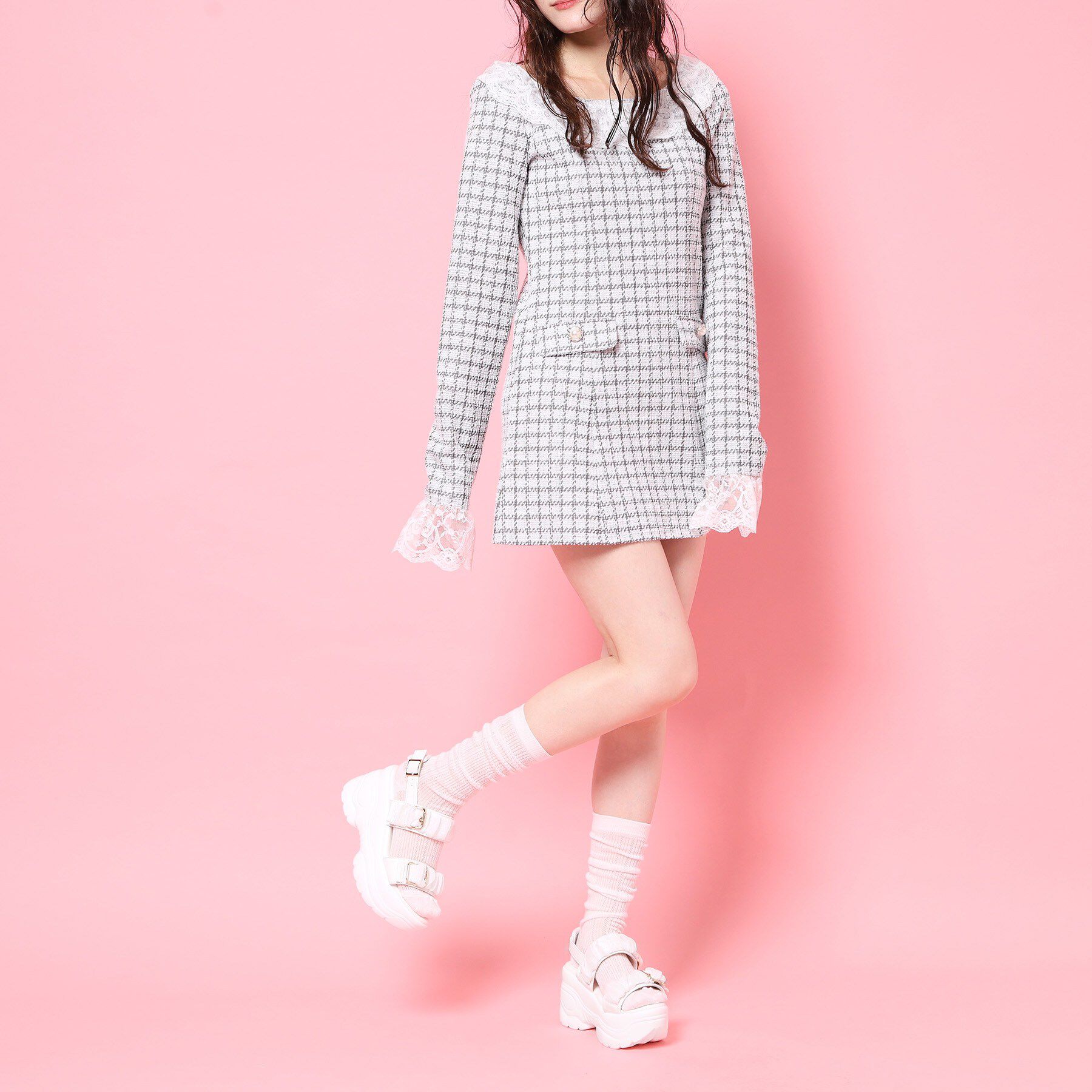 csT&P「厚底シアーギャザーベルトサンダル」|サンダル|