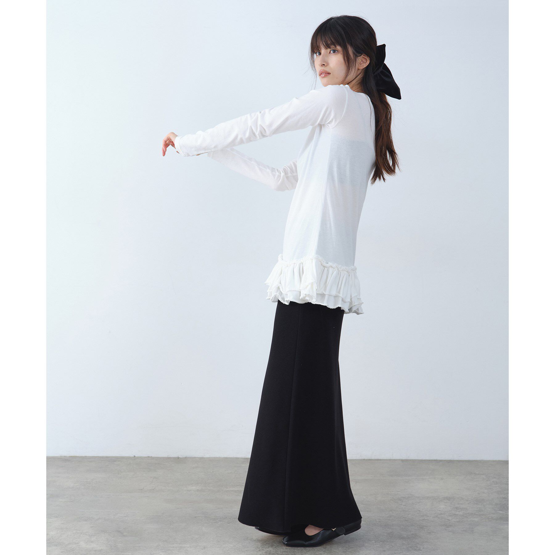 CODE A「easy ruffled tee」|Tシャツ・カットソー|