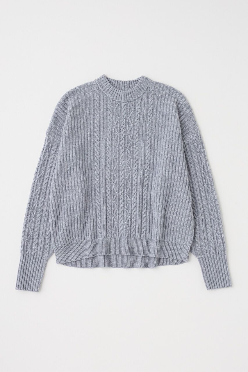 MOUSSY「RIB CABLE ニットトップス」|ニット・セーター|