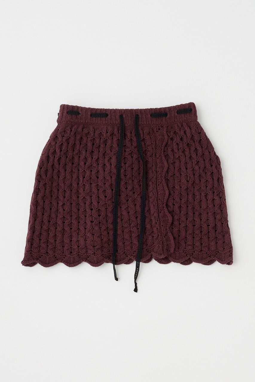 MOUSSY「OPENWORK ニットスカート」|スカート|