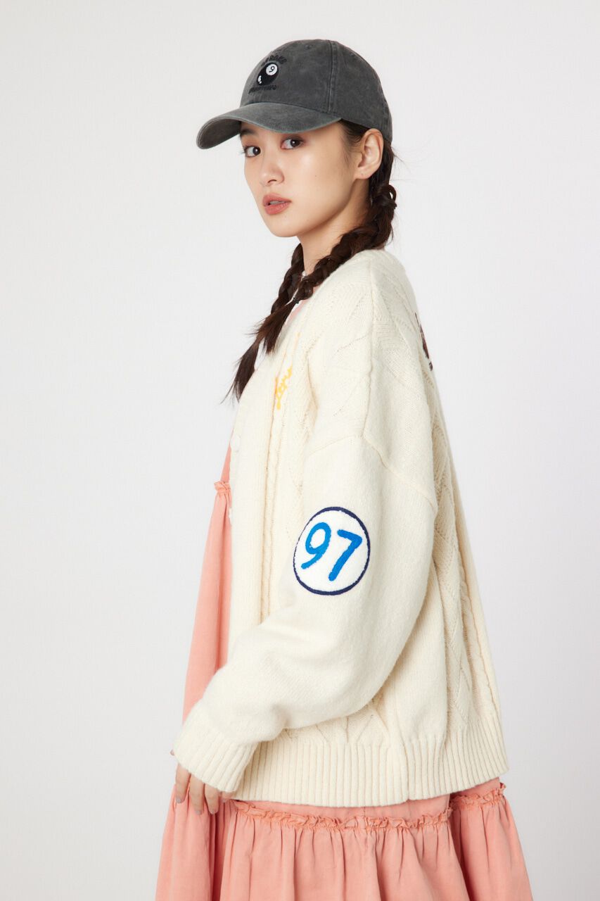 RODEO CROWNS「EMB MOTIFSケーブルカーディガン」|カーディガン|