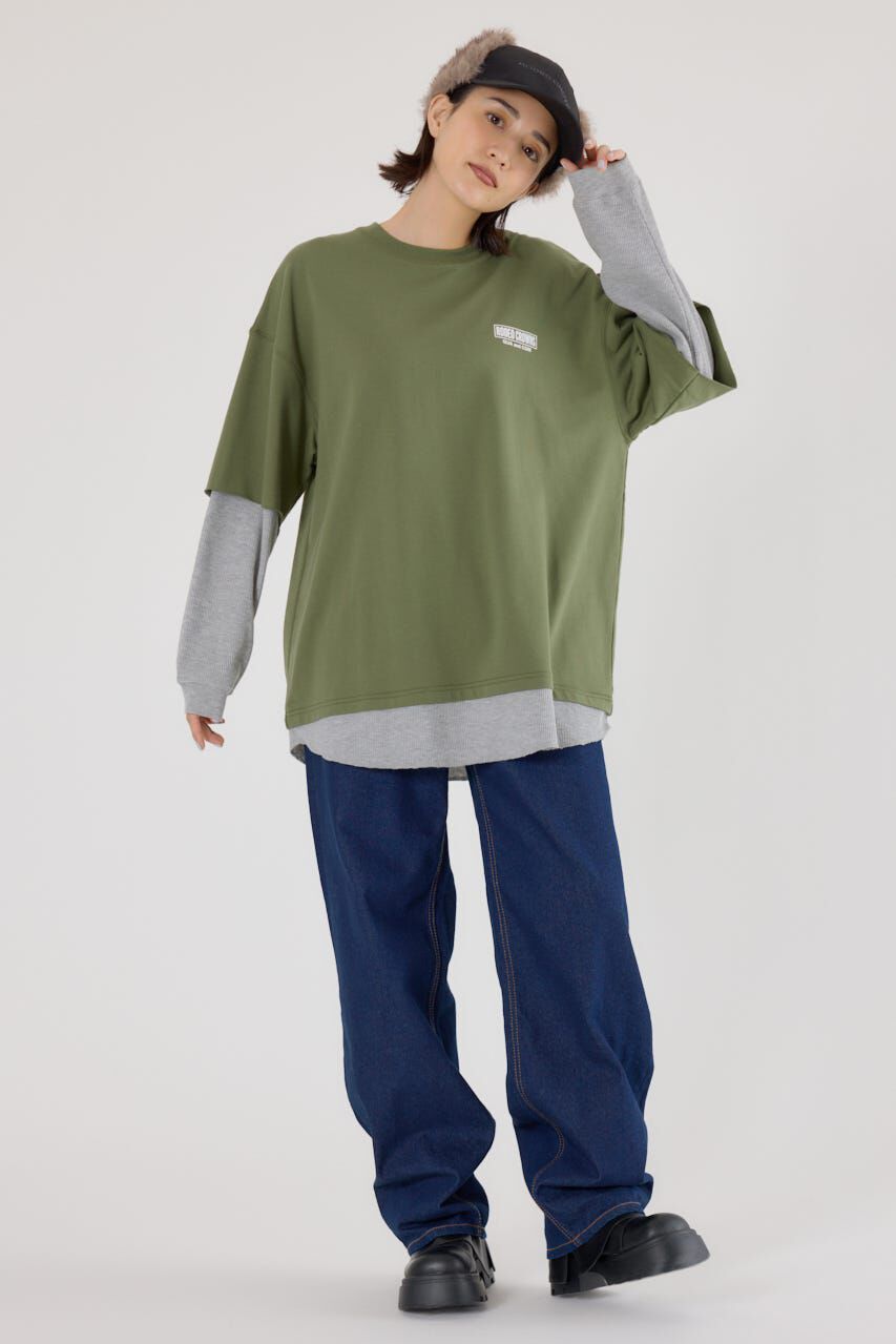 RODEO CROWNS「ルーズレイヤードライクスウェットトップス」|Tシャツ・カットソー|