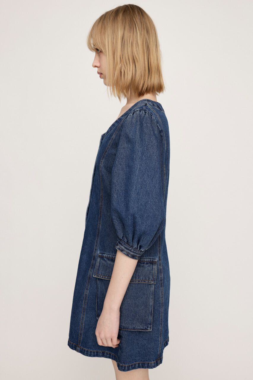 SLY「V NECK DENIM ショートワンピース」|ワンピース|