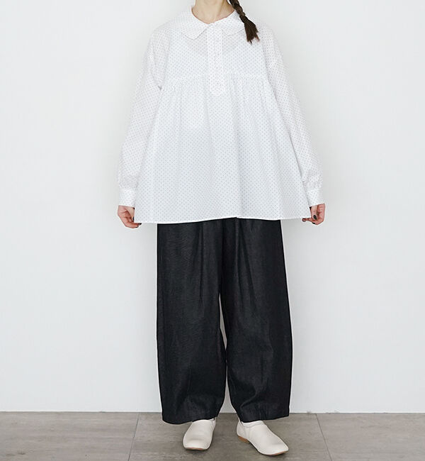 オオカミとフクロウ「オオカミと雨色のしずくに」|シャツ・ブラウス|ブルー