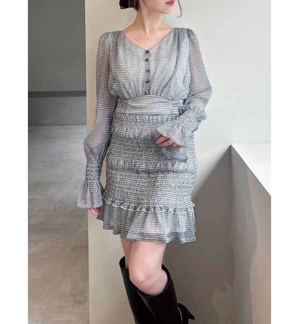 RESEXXY「シャーリングシアーミニワンピース」|ワンピース|