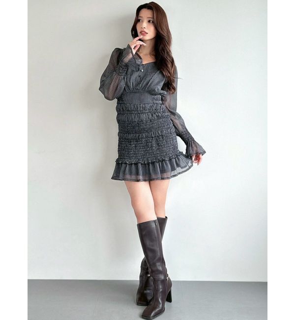 RESEXXY「シャーリングシアーミニワンピース」|ワンピース|