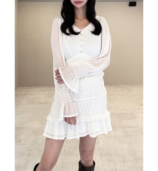 RESEXXY「シャーリングシアーミニワンピース」|ワンピース|