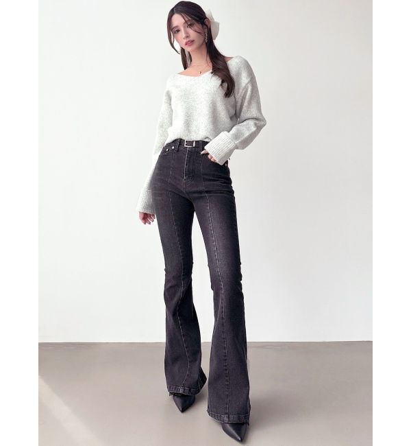 RESEXXY「Vネッククロップドニットプルオーバー」|ニット・セーター|