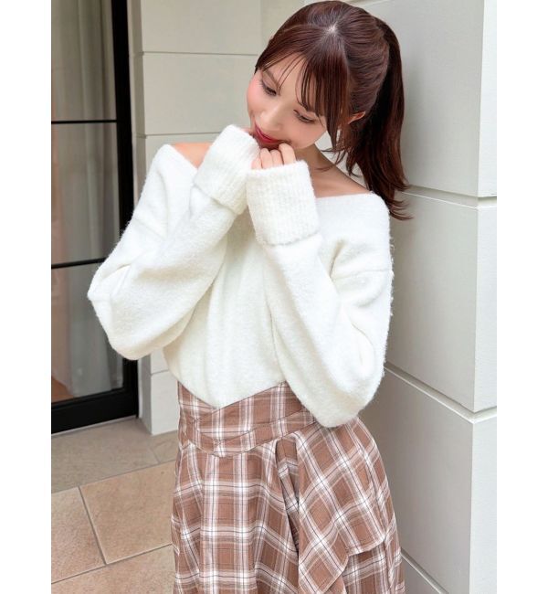 RESEXXY「Vネッククロップドニットプルオーバー」|ニット・セーター|