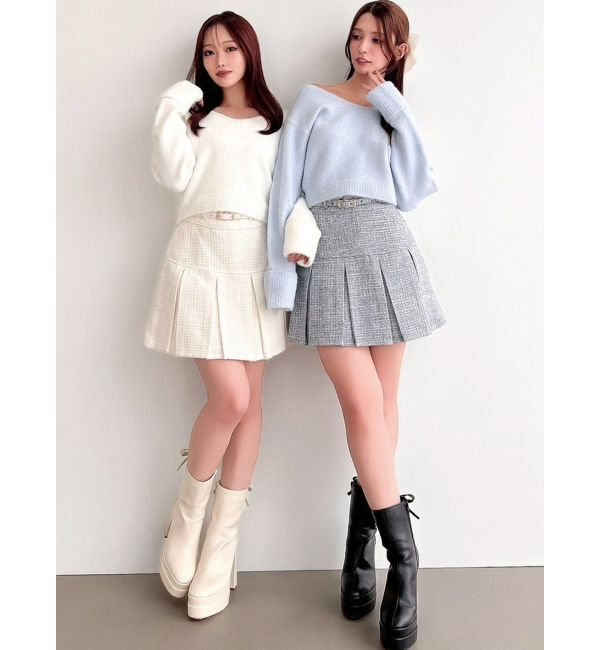 RESEXXY「Vネッククロップドニットプルオーバー」|ニット・セーター|