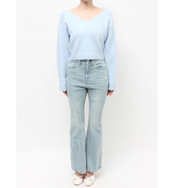 RESEXXY「Vネッククロップドニットプルオーバー」|ニット・セーター|