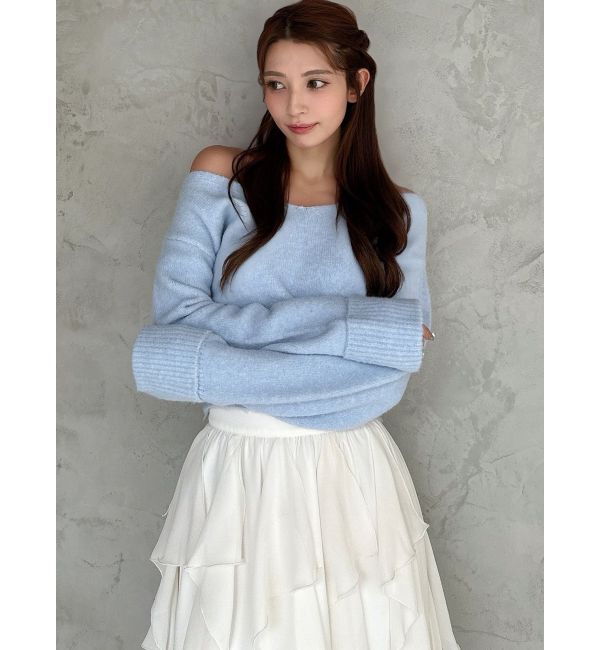 RESEXXY「Vネッククロップドニットプルオーバー」|ニット・セーター|