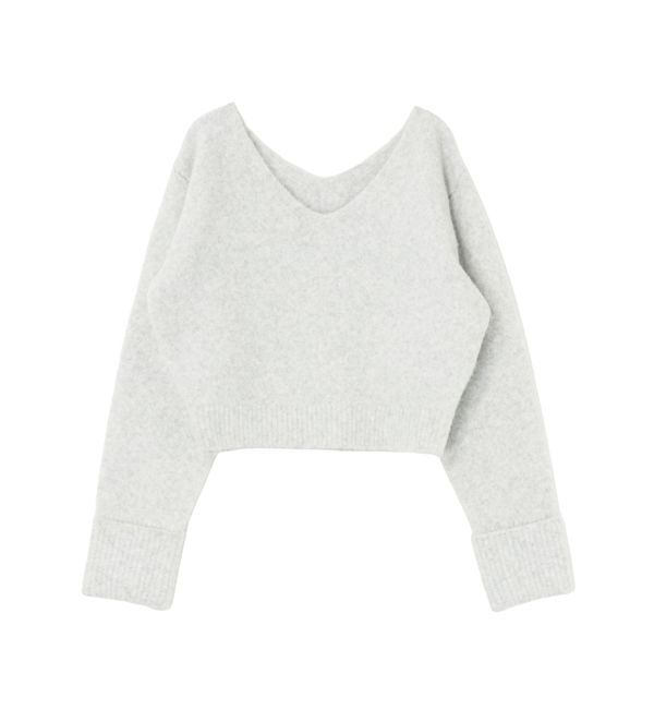 RESEXXY「Vネッククロップドニットプルオーバー」|ニット・セーター|