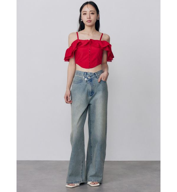 MURUA「ストラップオフショルダーブラウス」|シャツ・ブラウス|