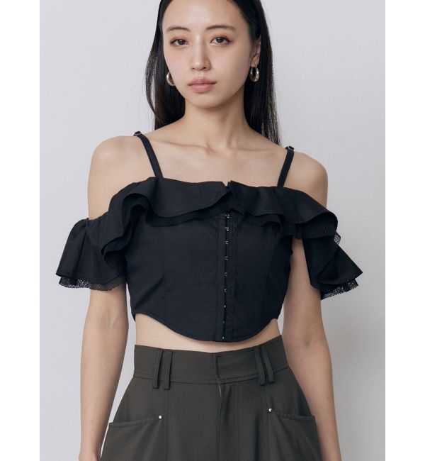 MURUA「ストラップオフショルダーブラウス」|シャツ・ブラウス|ブラック