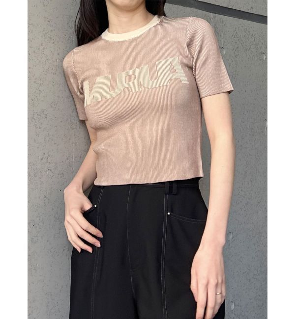 MURUA「リンガーロゴハーフニット」|ニット・セーター|