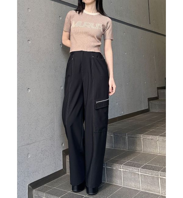 MURUA「リンガーロゴハーフニット」|ニット・セーター|