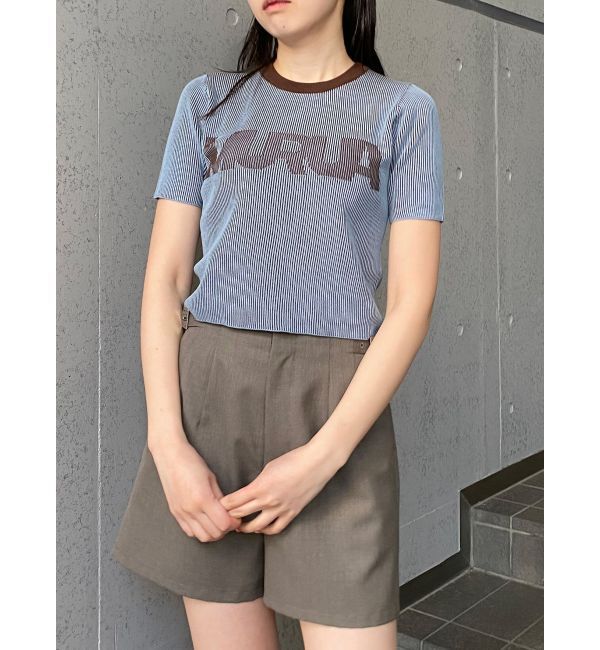 MURUA「リンガーロゴハーフニット」|ニット・セーター|