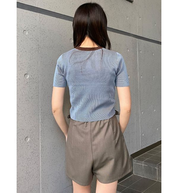 MURUA「リンガーロゴハーフニット」|ニット・セーター|