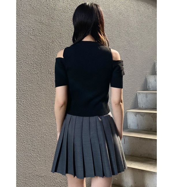 MURUA「ショルダーカットZIPハーフニット」|ニット・セーター|