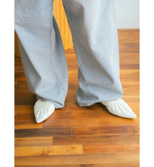 Ungrid「ポインテッドトゥフラットシューズ」|パンプス|アイボリー