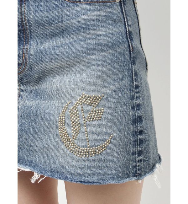 EVRIS「ワンポイントスタッズデニムミニスカート【セットアップ着用可能】」|スカート|
