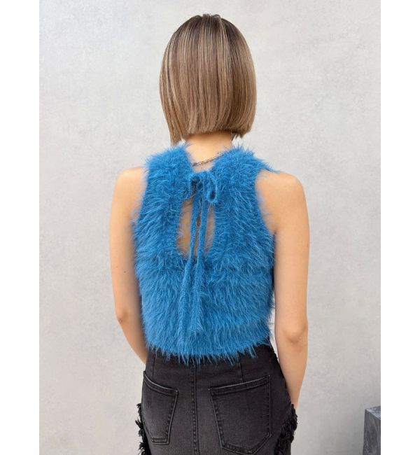 EVRIS「ファンシーヤーンノースリニットトップス」|タンクトップ|