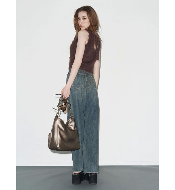 EVRIS「ファンシーヤーンノースリニットトップス」|タンクトップ|