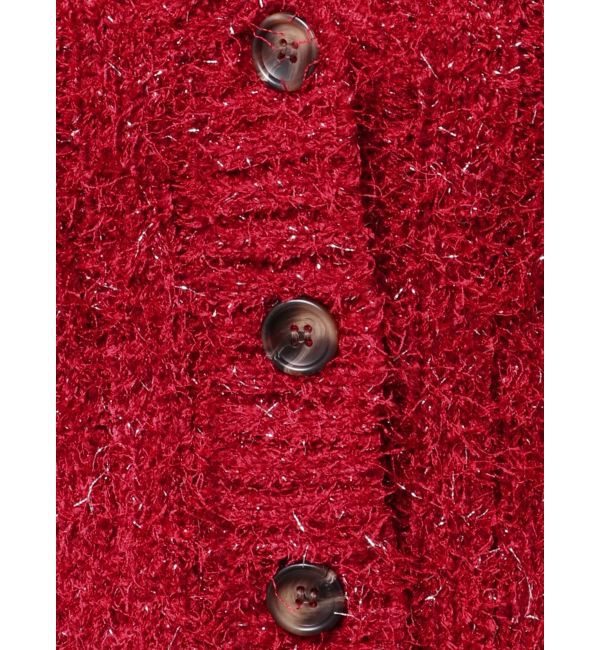 EVRIS「フェザーラメニットショートカーディガン」|カーディガン|