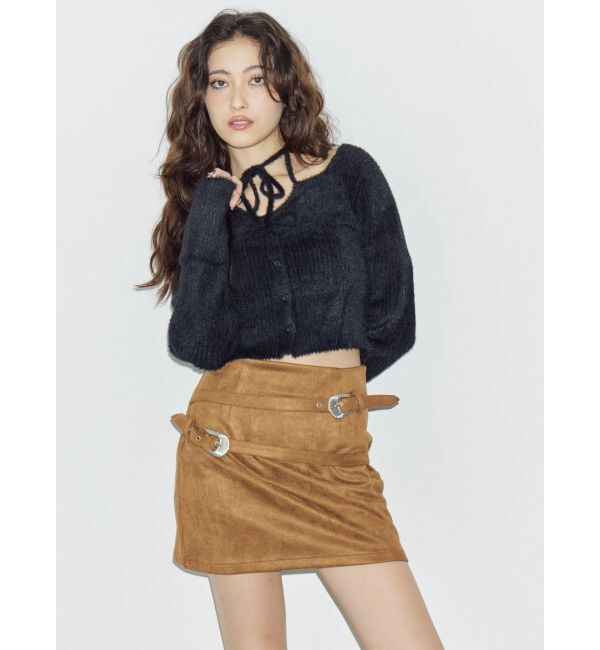 EVRIS「ダブルバックルベルトミニスカート」|スカート|