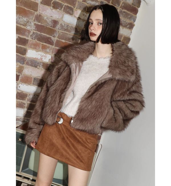 EVRIS「ダブルバックルベルトミニスカート」|スカート|