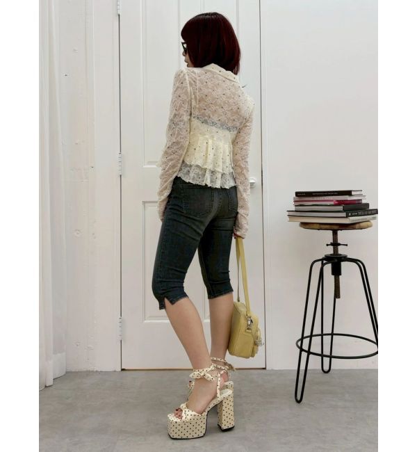 EVRIS「スタッズレースリボンシャツ」|シャツ・ブラウス|