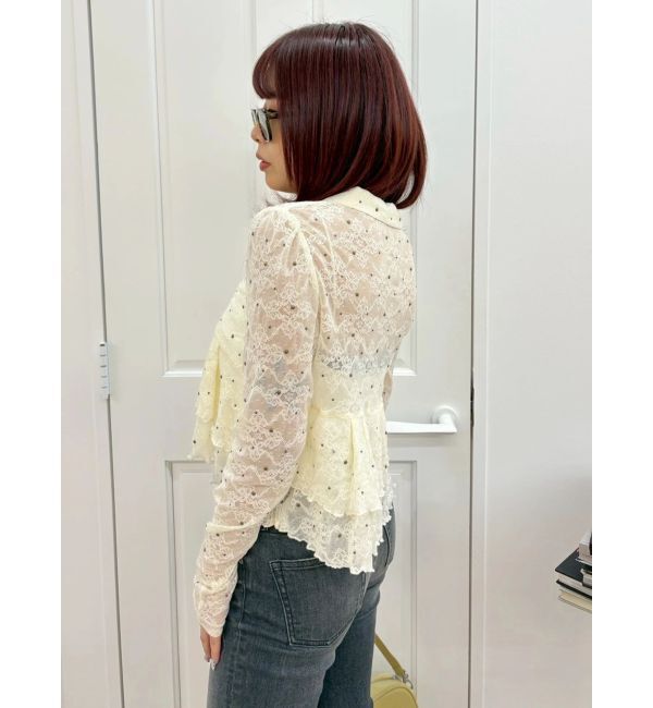 EVRIS「スタッズレースリボンシャツ」|シャツ・ブラウス|