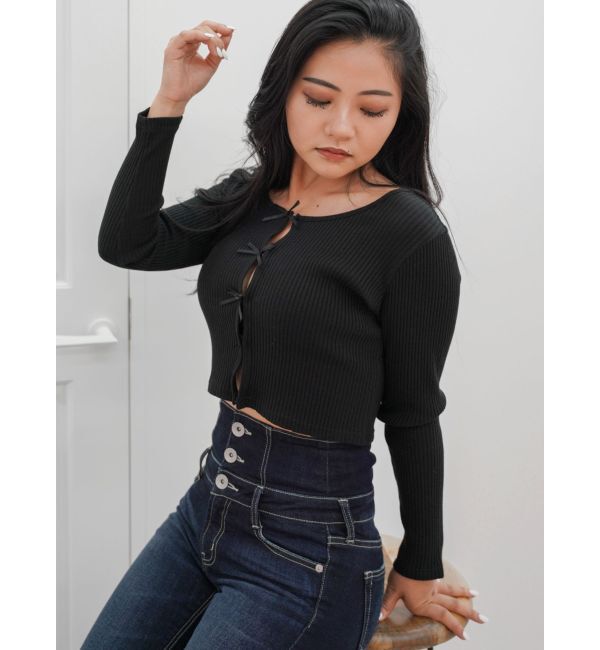 GYDA「2WAYリボンテレコトップス」|Tシャツ・カットソー|