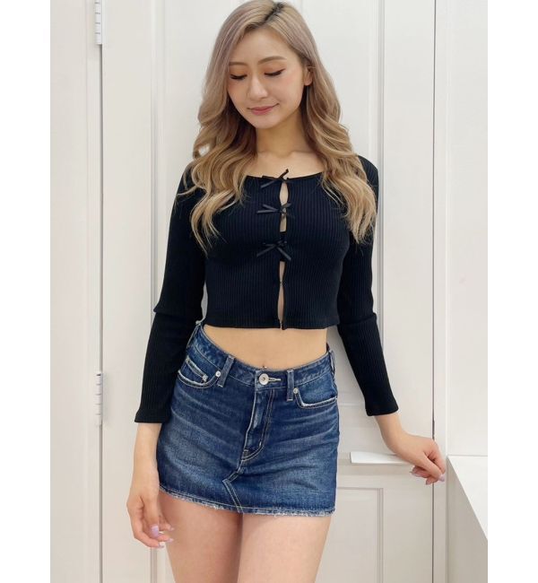 GYDA「2WAYリボンテレコトップス」|Tシャツ・カットソー|