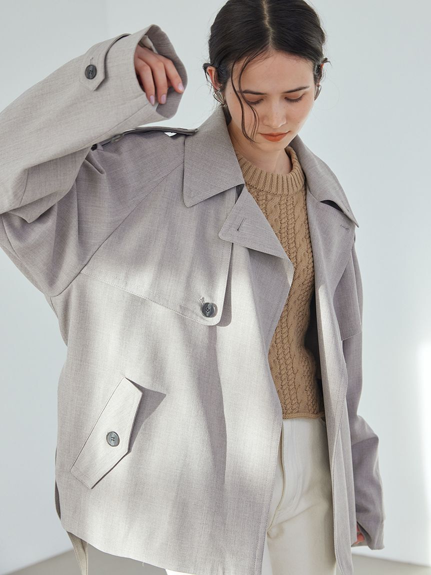 Mila Owen「ショートトレンチコート」|トレンチコート|