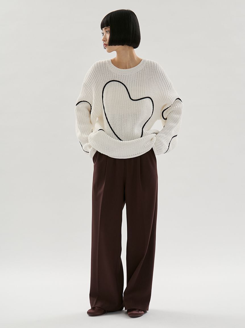 emmi atelier「emmiロゴゴムジャガードイージーパンツ」|チノ|