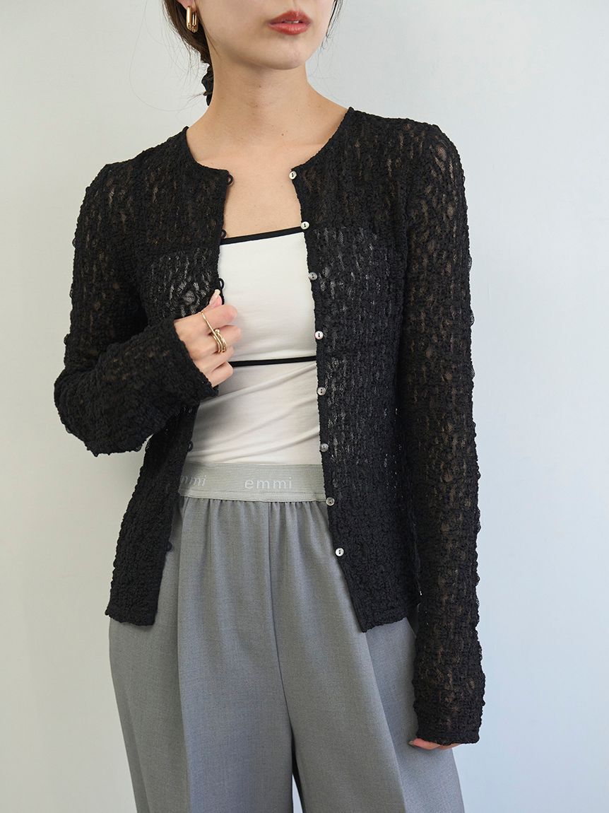 emmi atelier「emmiロゴゴムジャガードイージーパンツ」|チノ|