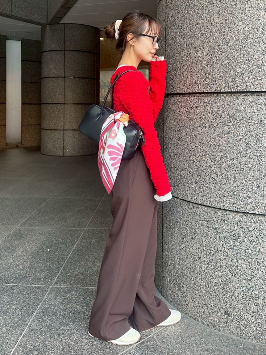 emmi atelier「emmiロゴゴムジャガードイージーパンツ」|チノ|