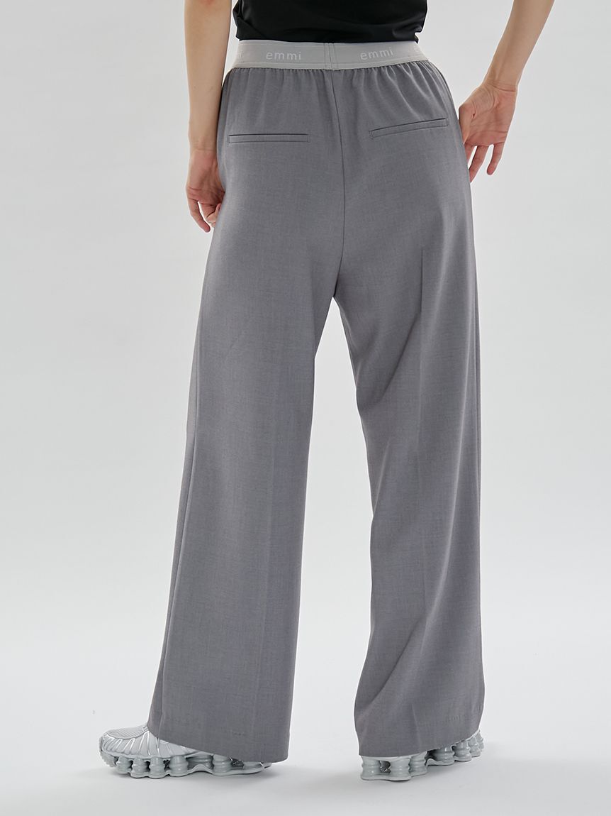 emmi atelier「emmiロゴゴムジャガードイージーパンツ」|チノ|