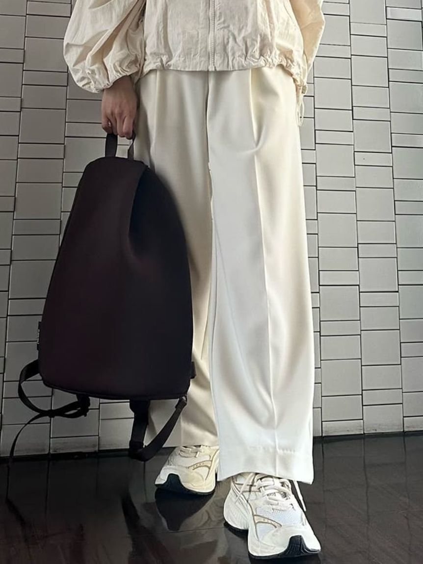 emmi atelier「emmiロゴゴムジャガードイージーパンツ」|チノ|