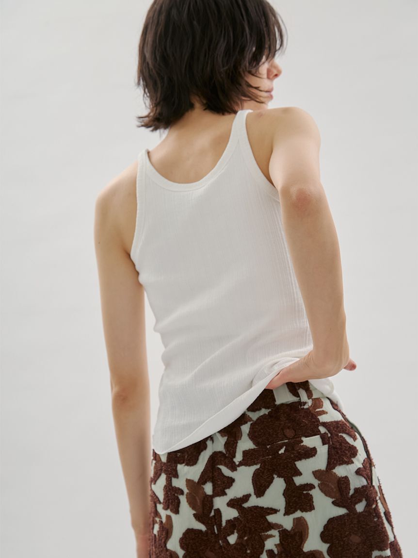 emmi atelier「カップインランダムテレコタンクトップ」|タンクトップ|