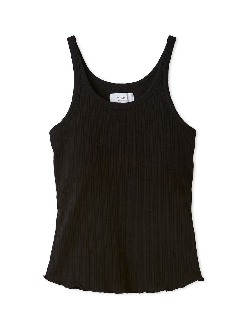 emmi atelier「カップインランダムテレコタンクトップ」|タンクトップ|BLK