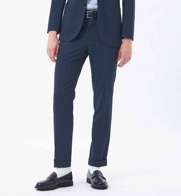 MACKINTOSH PHILOSOPHY「【WEB&一部店舗限定】トロッター ウルトラライトパンツ サッカーストライプ」|スラックス|ネイビー