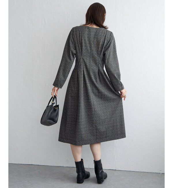 IKKA LOUNGE「カットジャガードワンピース」|ドレス|