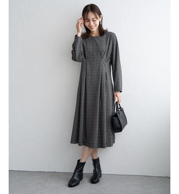 IKKA LOUNGE「カットジャガードワンピース」|ドレス|