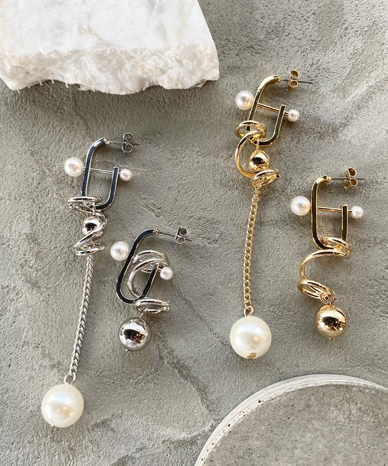 Phoebe+「【amplis】hereピアス シルバー」|ピアス|